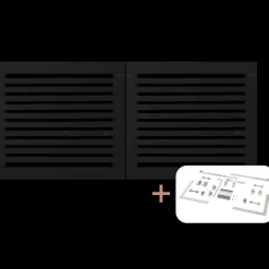 Plus Havelåger^Tokyo dobbeltlåge inkl. beslag 200x90 cm sort