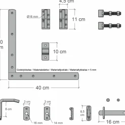 Hot Plus Tokyo Enkeltlåge inkl. beslag 100x90 cm