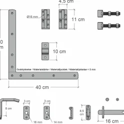 Plus Havelåger^Tokyo Enkeltlåge inkl. beslag 100x140 cm