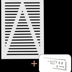 Plus Havelåger^Tokyo enkeltlåge inkl. beslag 100x90 cm hvid