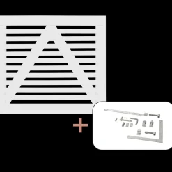 Plus Havelåger^Tokyo enkeltlåge inkl. beslag 100x90 cm hvid