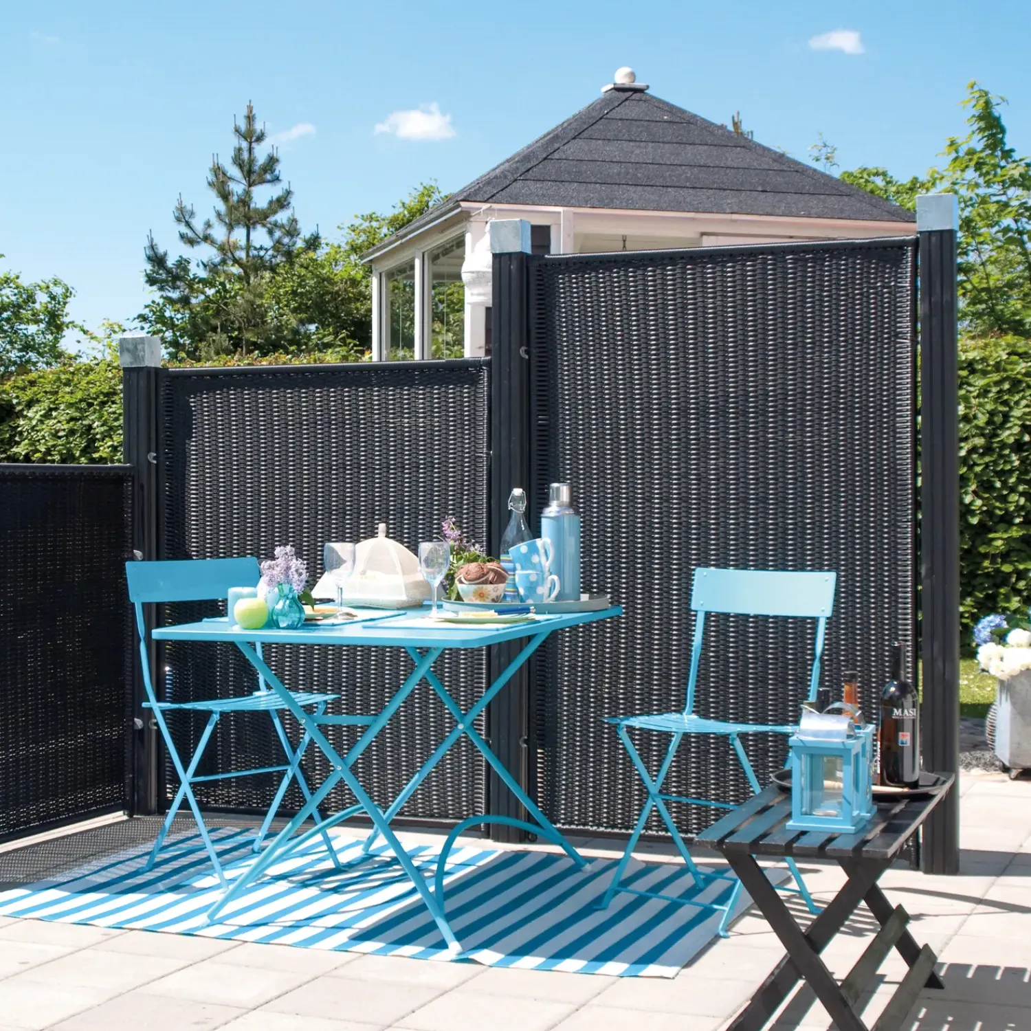 Plus Komposithegn^Trend hegn 115×110 cm sort