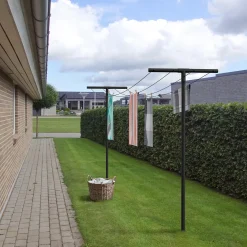 Clearance Plus tørrestativ 80x185x450 cm inkl. snor og beslag sort