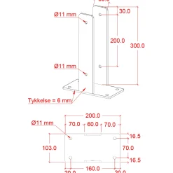 Sale Plus Ustolpefod til fundament  9x9x30 cm  m/skruer