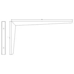 Outlet Peder Nielsen PN bordbæring U-profil 300x550 mm hvid