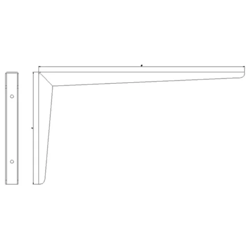 Outlet Peder Nielsen PN bordbæring U-profil 300x550 mm hvid