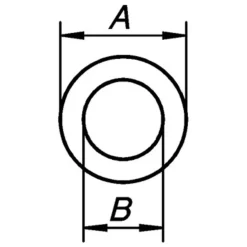 Hot Peder Nielsen PN dørring 16,5x10,0x3,0 mm messing - 6 stk