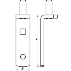 Peder Nielsen Hængsler^PN pladestabel med 13 mm tap varmforz.