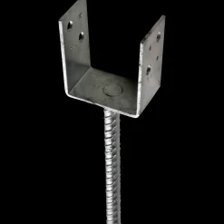 Bygningsbeslag^PN stolpefod U-form D101xH90xB65 L200 mm varmforzinket