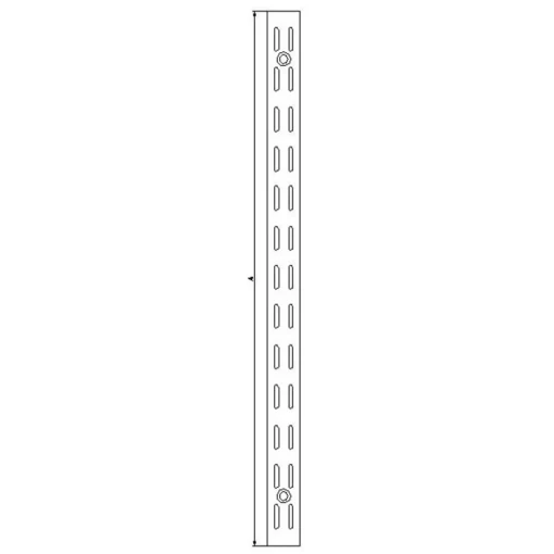 Discount Peder Nielsen PN vægskinne t/hyldeknægt 1600 mm hvid