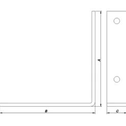 Clearance Peder Nielsen PN vinkelbeslag t/bolt 145 x 30 mm