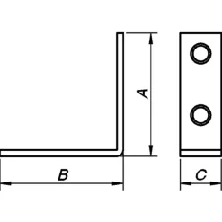 Sale Peder Nielsen PN vinkelbeslag 39x39x13x2 mm. elforzinket