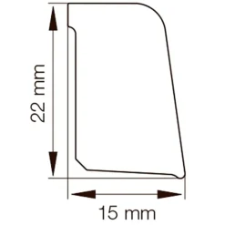 Skurelister^Primo skureliste grå 15x22x3100 mm