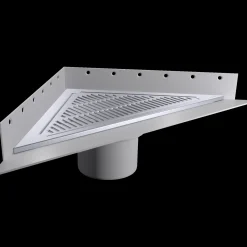 New Purus hjørneafløb m/rist lodret Ø110 mm