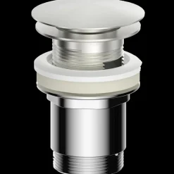 Håndvaskarmaturer^Push pop up 1 1/4" bundventil med overløb til håndvask Ø66 mm