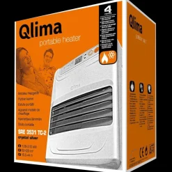 Qlima Petroleums- Og Gasovne^SRE3531 TC-2 elektronisk petroleums kamin - silver