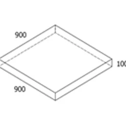 RBR Belægningssten^Nordic-Line Grå haveflise - 90x90x10 cm