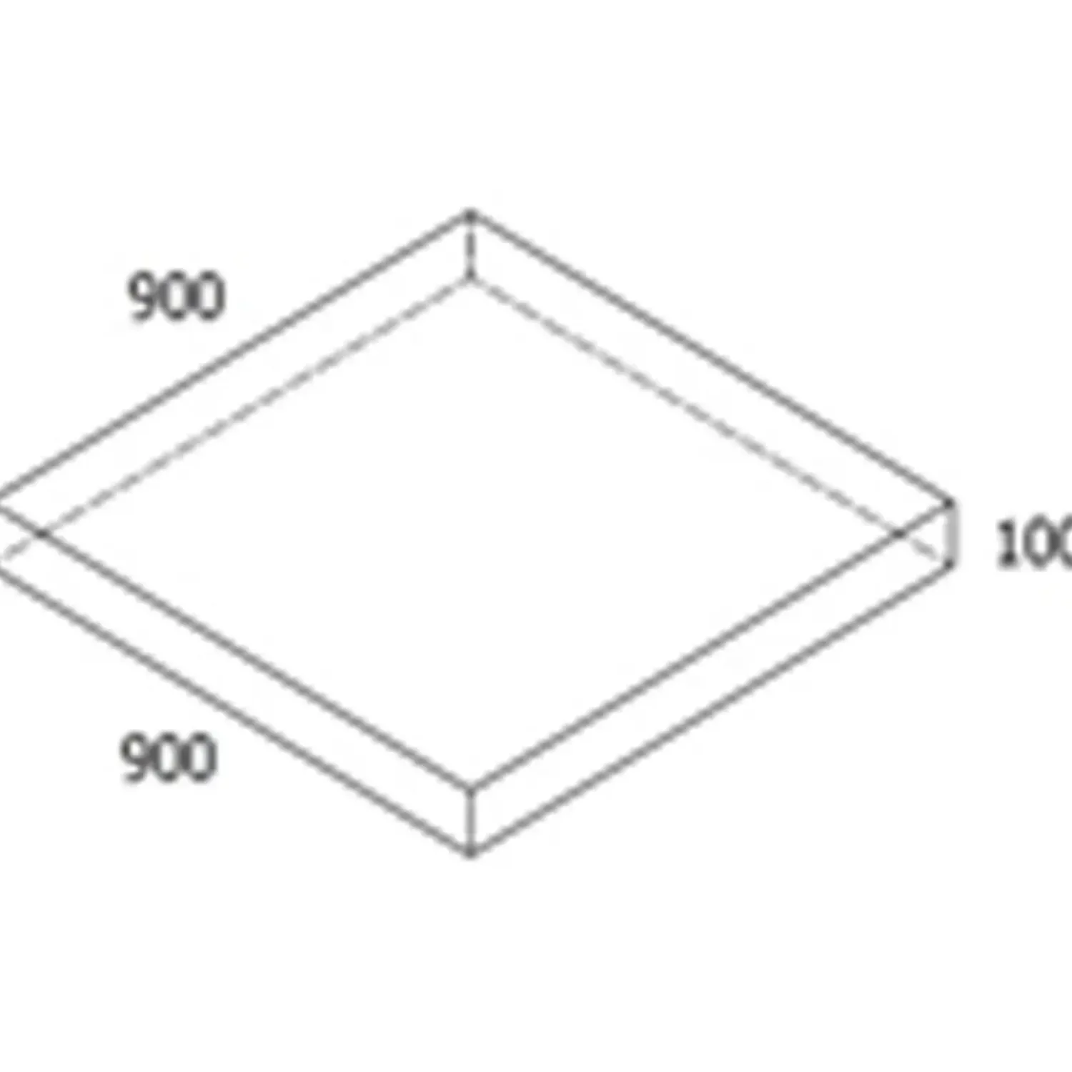 RBR Belægningssten^Nordic-Line Grå haveflise - 90x90x10 cm