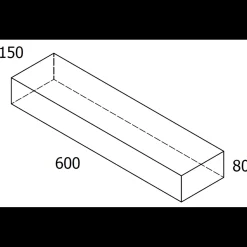 RBR Belægningssten^Nordic-Line Koks haveflise - 15x60x8 cm