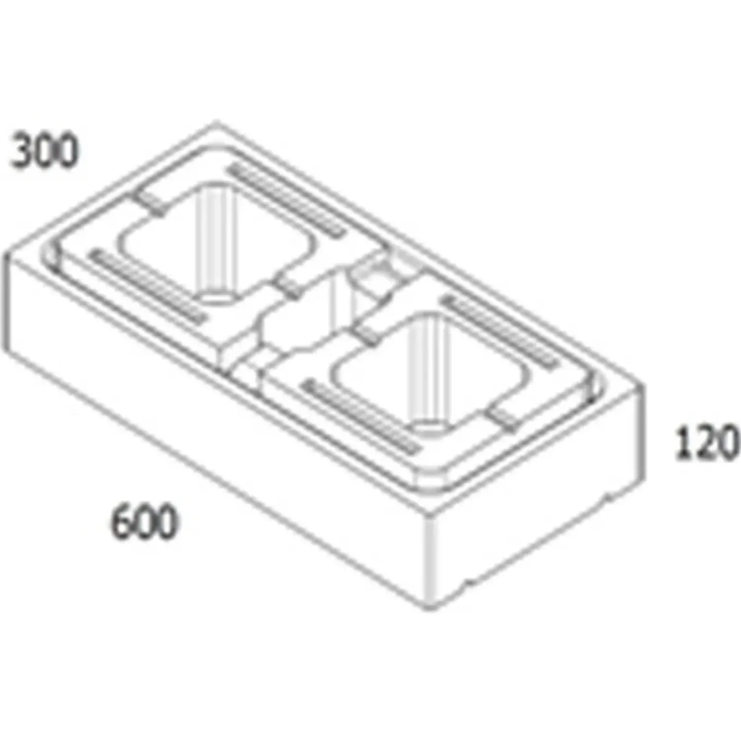 Best RBR Nordic-Wall bloksten, 60x30x12 cm koks
