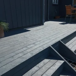 Online Re-textile brædt m/fer og not sort  28x150x3600 mm