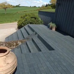 Online Re-textile brædt m/fer og not sort  28x150x3600 mm