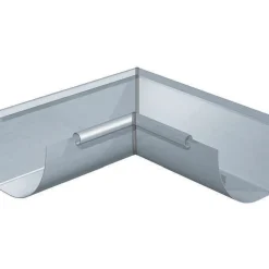 Outlet Rheinzink 90° kvartrund indv. gering 333x300x0,7 mm