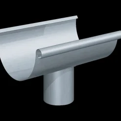 Rheinzink Zinktagrender^halvrund tagrende m/tudstykke, 280x250x0,7