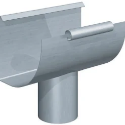 Rheinzink kvartrund tagrende m/tudstykke 333x200x0,7 mm