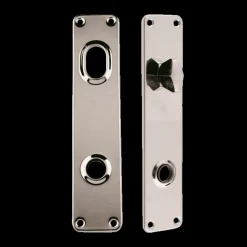 Ruko Låsekasser, Cylindre Og Dørbeslag^5308/5309 langskilt sæt 230x50x5 mm rustfrit stål inkl. tilbehør