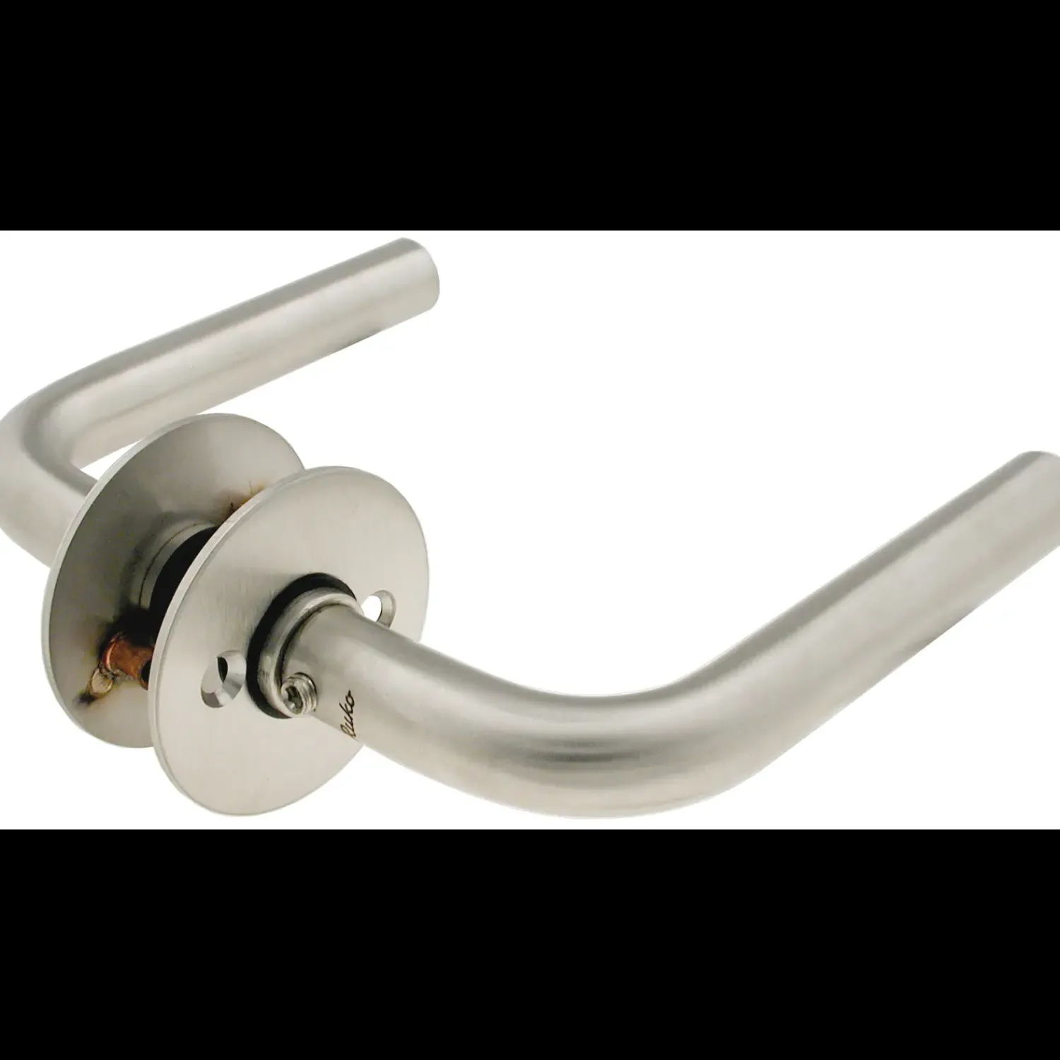 Ruko Greb^dørgreb Scandinavia L- form Ø19 mm m/roset rustfrit stål