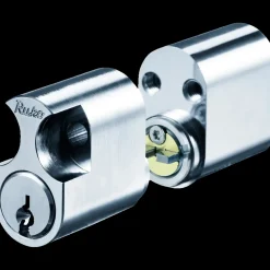 Ruko Låsekasser, Cylindre Og Dørbeslag^RB2602 dobbelt oval cylindersæt Rokoko rustfrit look
