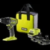 Ryobi Bore- Og Skruemaskiner^bore-/skruemaskine m/2x2.0Ah batterier, lader, dobbeltbit og taske