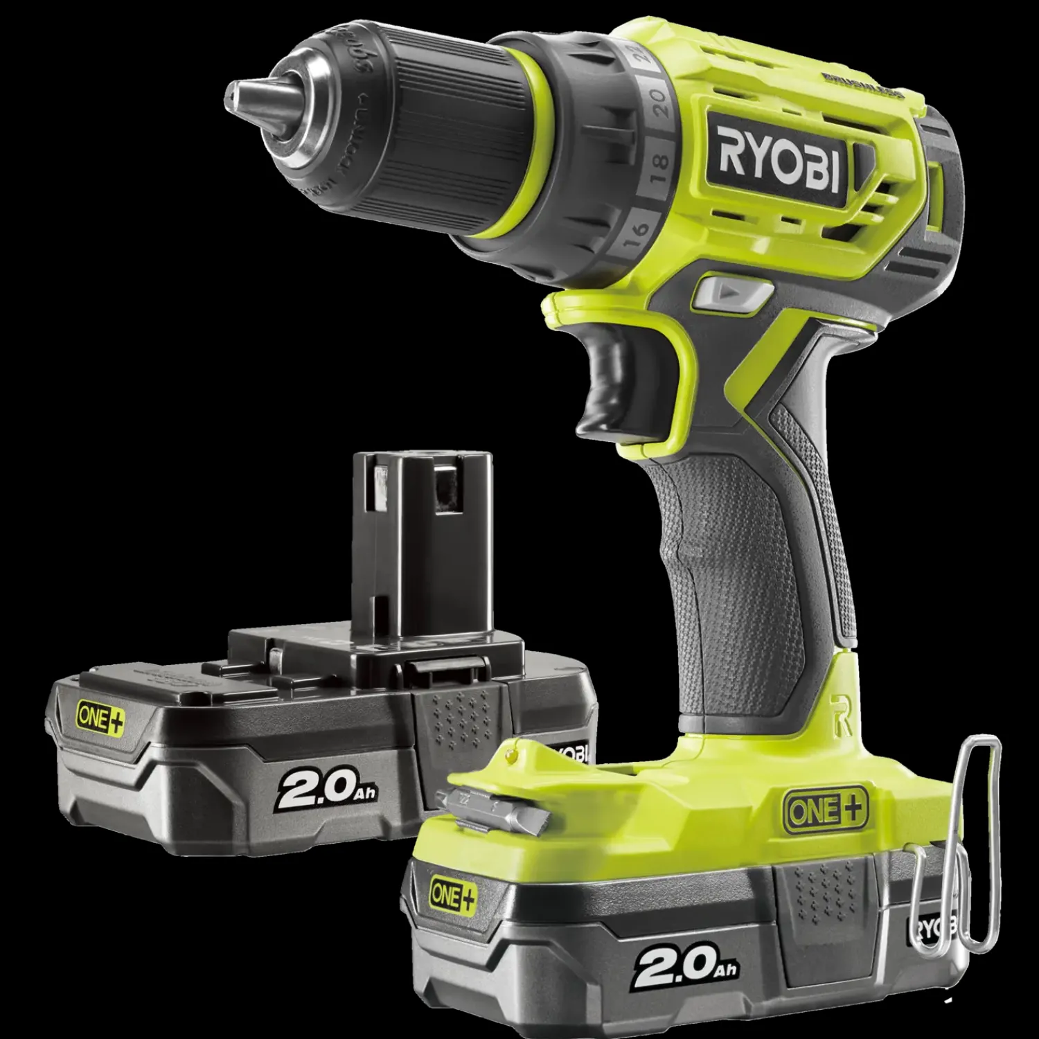 Ryobi Bore- Og Skruemaskiner^R18DD7-220S bore-/skruemaskine 18V ONE+ 2x2,0 Ah