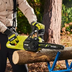 Best Ryobi RY18CSX30A-150 18V ONE+ kædesav 5,0 Ah batteri og lader