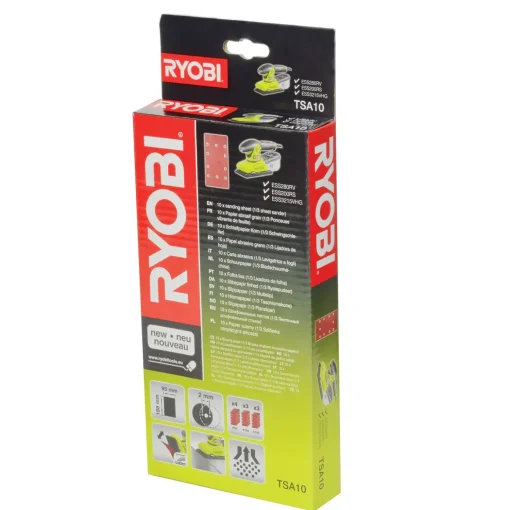 Ryobi Sliberondeller Og Slibeark^TSA10 slibepapir 10 stk