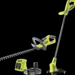 Hot Ryobi 18V ONE+ græstrimmer og hækkeklipper m/1 stk. 2,0 Ah batteri og lader (RHT1845LT25M20)