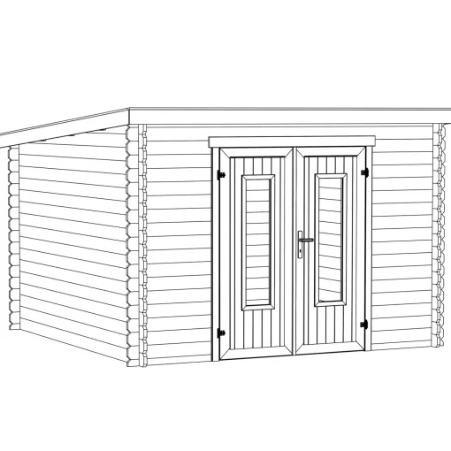 Sale Sacramento hytte/redskabsrum med dobbeltdør, 8,2 m²