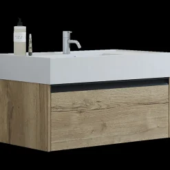 Hot Scanbad badmøbel m/Asyre vask/venstre, 1 skuffe, natur eg 81 cm