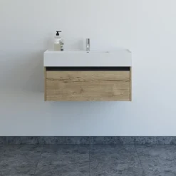 Hot Scanbad badmøbel m/Asyre vask/venstre, 1 skuffe, natur eg 81 cm