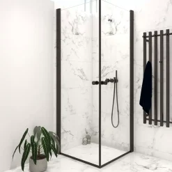 Scanbad Brusedøre Og Brusevægge^brusedør 99x200 cm mat sort