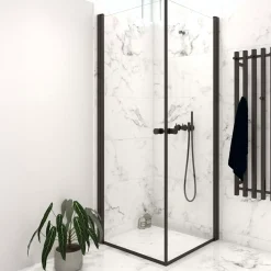 Hot Scanbad brusedør 79x200 cm mat sort