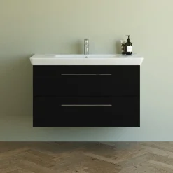 Scanbad Vaskeskabe^Multo+ vaskeskab m/ Lotto XL vask 105 cm sort