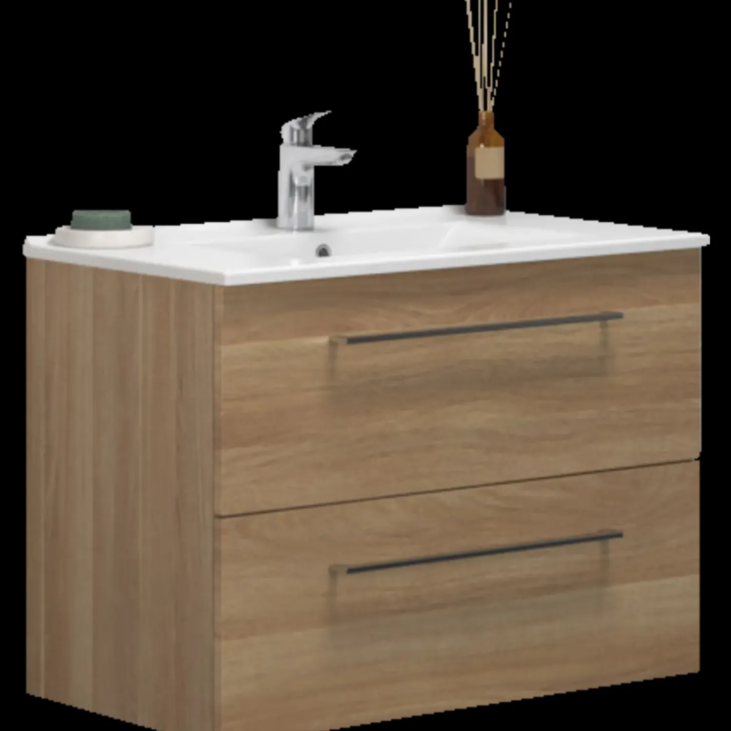 Vaskeskabe^Scanbad Multo vaskeskab m/Lotto vask 81x59,4x45,5 cm varm eg