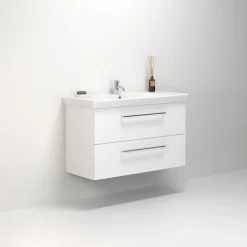 Scanbad Vaskeskabe^Multo+ vaskeskab m/ Lotto XL vask 105 cm hvid højglans