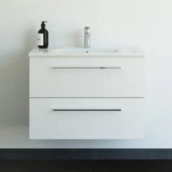 Best Scanbad Multo+ vaskeskab m/Amber vask 80 cm mat hvid