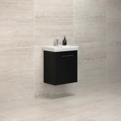Scanbad Vaskeskabe^Multo+ vaskeskab m/ Lotto vask 55 cm sort struktur