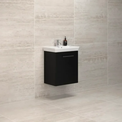 Scanbad Vaskeskabe^Multo+ vaskeskab m/ Lotto vask 55 cm sort struktur