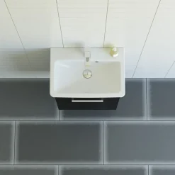 Scanbad Vaskeskabe^Multo+ vaskeskab m/ Lotto vask 55 cm sort struktur
