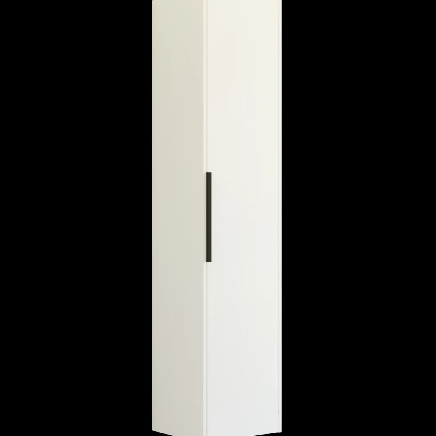 Højskabe^Scanbad NOW højskab m/enkelt låge 176x40x35 cm mat hvid, stribet front